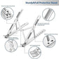 Compact foldable laptop stand neatly collapsed for travel