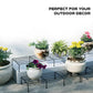 SleekGarden metal rectangle flower plant stand ready to use for balcony décor