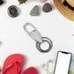 Heavy Duty stainless steel key holder with round clips and double keyring hook