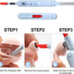 Demonstration of the keycap puller gently removing a mechanical keyboard key for deep cleaning.