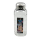 Transparent mukhwas bottle sitting on a kitchen counter with snacks