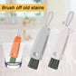 Compact 3-in-1 cleaning brush folded for easy storage and portability.