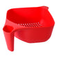 Compact lightweight plastic strainer bowl with smooth interior