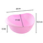 Side view of a durable plastic colander for washing and draining food.
