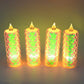 A pack of 12 LED tealight candles ready for use.