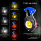 Multi-functional rechargeable LED keychain flashlight highlighting its USB charging port.
