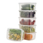 Transparent plastic containers in a brown box packaging ideal for gifting kitchenware