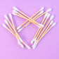 Compostable cotton swabs with biodegradable wooden sticks