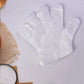 Disposable gloves packaging displaying 100 transparent gloves