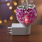 Decorative purple crackle mosaic glass aroma diffuser lamp for home fragrance