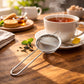 Fine mesh of stainless steel tea strainer ready for use