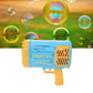 Close-up of the trigger and handle of the bubble machine, designed for easy grip.