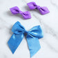 Three-piece set of elegant and stylish satin bow hair clips