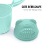 The Baby Shampoo Shower Cup resting in a clean bathroom setting, ready for toddler bath time.