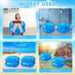 Close-up of the durable PVC material of the inflatable kids sofa chair.
