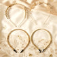 Decorative headband set for girls featuring elegant patterns and textures