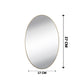 The elegant oval shape of the 3D mirror sticker on a neutral background.