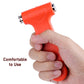 Ergonomic design of the car safety hammer for easy grip.