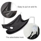 Beard apron efficiently capturing all hair clippings during a precise beard trim.