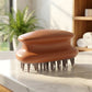 Side profile of scalp shampoo massage brush with soft bristles