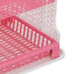 Top view of the plastic kitchen organizer rack with compartments for kitchen utensils