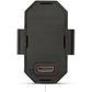 Mini LED strobe light securely mounted on a bicycle wheel, enhancing night-time visibility.