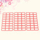 Printable blank label sheets with red border for kitchen and office use