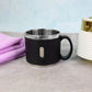 Individual stainless steel coffee mug from double wall insulated set