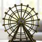 Durable metal wheel tower statue ideal for office desk decoration