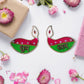 Shubh Labh diya shaped wall hangings displayed during Diwali festival decoration