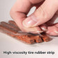 Close-up of the three durable seal strips included in the tyre puncture repair kit.