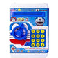 Kid entering a secret password on the electronic money saving toy.