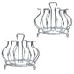 Durable stainless steel glass holder designed for pubs and cafes.