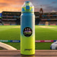 Drinking from Pexpo Amaze insulated water bottle with ergonomic grip