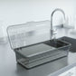 Kitchen sink accessory organizer with drain plate