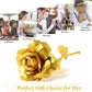 Heart love and golden rose decorative set for tabletop display