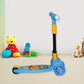 Folded kids scooter with steel frame designed for ages 3 to 10 years