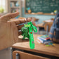 Detailed close-up of dinosaur charm on keychain
