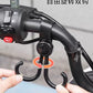 Black 360-degree rotating stroller hook, ready for installation.
