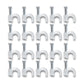 Durable plastic cable clip with steel nail for wall-mounted cable management