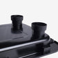 Control panel with indicator lights and 6-level adjustable heat for precise grilling.