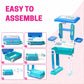 Front view of the premium doctor set trolley, ready for little medics.