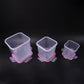 Square airtight food storage containers in three different sizes