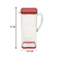 Top-down view of the fridge-safe water jug with its secure, easy-open lid.