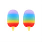 Child's hand holding a mini popsicle eraser, showing its compact size.