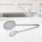 Apex skimmer tong kitchen utensil in polished stainless steel for cooking