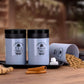 Three plastic damru-shaped airtight containers labeled 'Tea', 'Coffee', 'Sugar' on a white background.