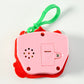 Push button keychain toy attached to a bag loop for stress relief