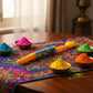 Festival-themed long range water spray gun for outdoor Holi celebrations