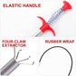 Drain cleaning brush extended to show its 160 cm length for deep pipes.